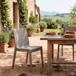 Sedia in Simil Rattan - Tortora