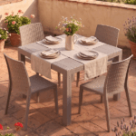 Sedia in Simil Rattan - Tortora - immagine 6