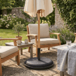 Base Ombrellone Tonda in Cemento Nero 25 kg da 50 cm - immagine 2