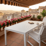 Tavolo da Giardino Allungabile in Alluminio