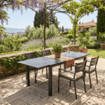 Tavolo Allungabile da Giardino in Alluminio Antracite