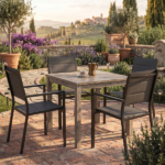 Sedia da Giardino Imbottita in Alluminio e Textilene - immagine 2