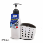 Dispenser Sapone con Porta Spugna Integrato 350ml - immagine 2