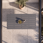 Tavolo Rettangolare da Giardino 156x78 cm Grigio Antracite - immagine 3