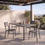 Tavolo Rettangolare da Giardino 156x78 cm Grigio Antracite - immagine 4