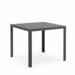 Tavolo Quadrato 78x78 cm Grigio Antracite con Top Effetto Legno - immagine 2