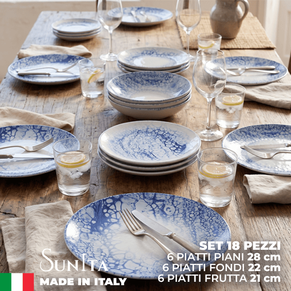 PIATTI BUBBLES set 18 pezzi 1 Piatti Saturnia Bubbles: Porcellana Design Made in Italy -Set 18 Pezzi - immagine 1