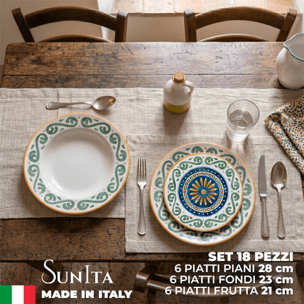 PIATTI CAPRI set 18 pezzi 1 Piatti Saturnia Capri: Porcellana Design Made in Italy - Set 18 Pezzi - immagine 1
