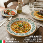 Piatti Saturnia Capri: Porcellana Design Made in Italy - Set 18 Pezzi - immagine 3