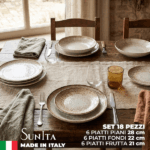 Piatti Saturnia Crete: Porcellana Design Made in Italy - Set 18 Pezzi - immagine 3