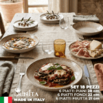 Piatti Saturnia Crete: Porcellana Design Made in Italy - Set 18 Pezzi - immagine 2