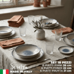 Piatti Saturnia Nancy: Porcellana Design Made in Italy - Set 18 Pezzi - immagine 2