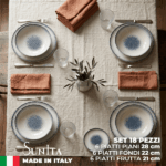 Piatti Saturnia Nancy: Porcellana Design Made in Italy - Set 18 Pezzi - immagine 3