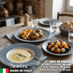 Piatti Saturnia Space: Porcellana Design Made in Italy - Set 18 Pezzi - immagine 2