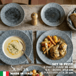 Piatti Saturnia Space: Porcellana Design Made in Italy - Set 18 Pezzi - immagine 3