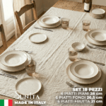 Piatto Saturnia Stains: Porcellana Design Made in Italy - Set 18 Pezzi - immagine 3